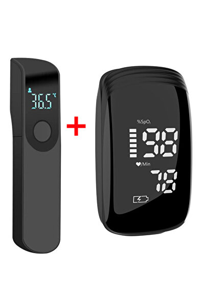 Choice9 Type 5 Rechargeable Oximeter Infrared Fever Thermometer Digital LCD Infant Adult Non-contact Laser B