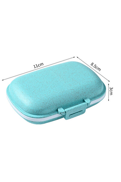 Choice3 صندوق حبوب سفر أزرق صغير محمول بـ 8 شبكات لتنظيم الأدوية وحاوية تخزين...