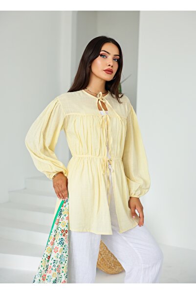 Vegove Front Gathered Long Tunic
