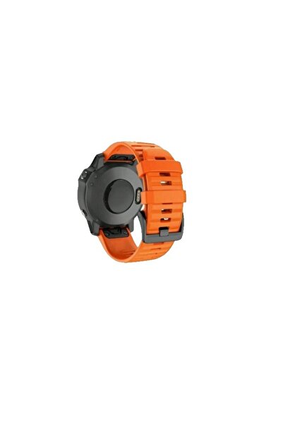 eR D L Curea de ceas din silicon compatibilă cu Garmin Fenix 6/6 Pro, lățime curea 22 mm, portocalie, eR D L