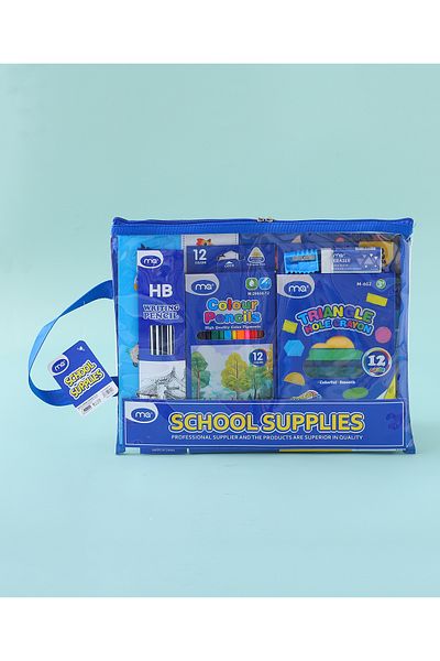 Fab N Funky Kids Colouring Set, Superior Quality Material, High Grade Lead Facilities, 3 Years+, Blue - 32 Piece
