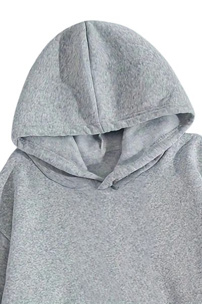 Sweetline Unisex Gray Hooded Sweatshirt – Litle Sweat Printed, Thick Fabric with Hood