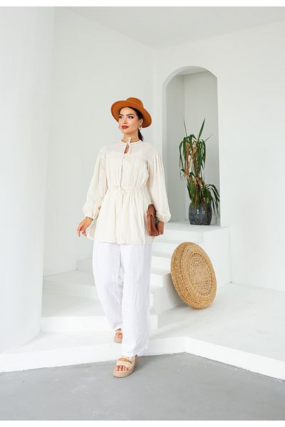 Vegove Front Gathered Long Tunic