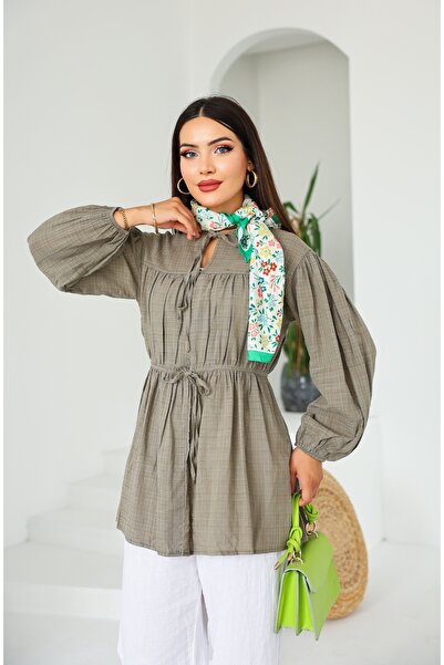 Vegove Front Gathered Long Tunic