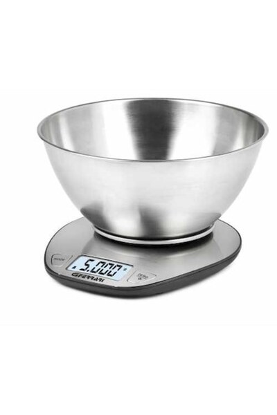 G3ferrari Cântar de bucătărie cu bol Linea, 5 kg, oțel inoxidabil,