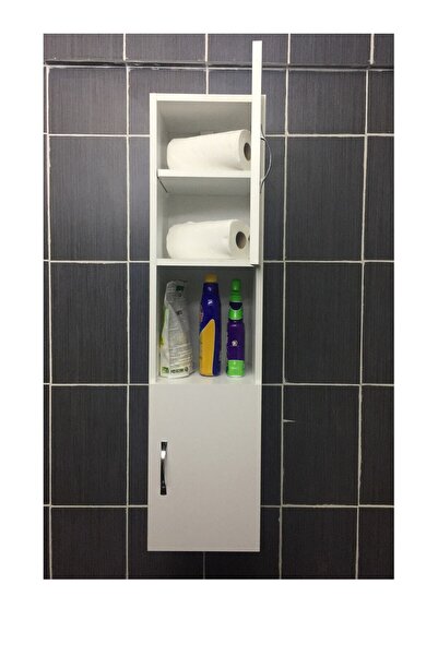 HALL BREATHE İki Kapaklı Bölmeli Beyaz Duvara Monte Çok Amaçlı Banyo Dolabı