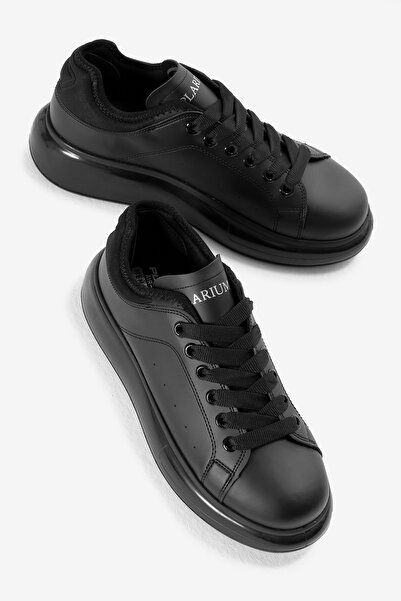 Tonny Black Pánské černé šněrovací sportovní boty se silnou podrážkou