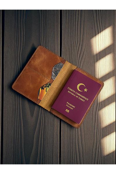 Kalkan deri Handmade Genuine Italian Leather Passport Wallet – Premium Travel Wallet |   Minimal and Stylish Design