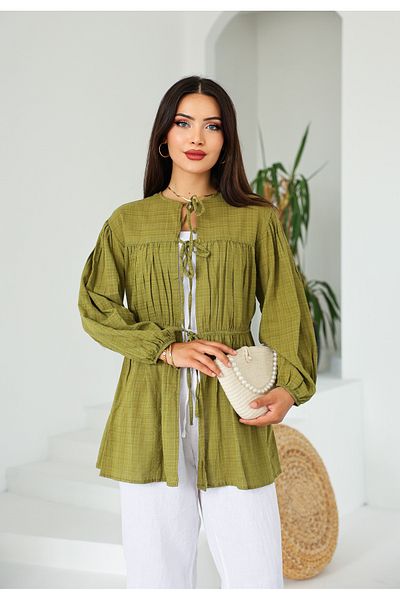 Vegove Front Gathered Long Tunic