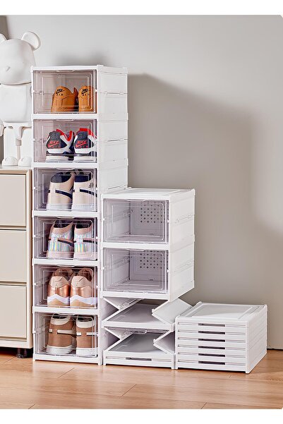 HALL BREATHE Altı Katlı Katlanabilir Ayakkabılık, Şık ve Pratik Depolama Çözümü