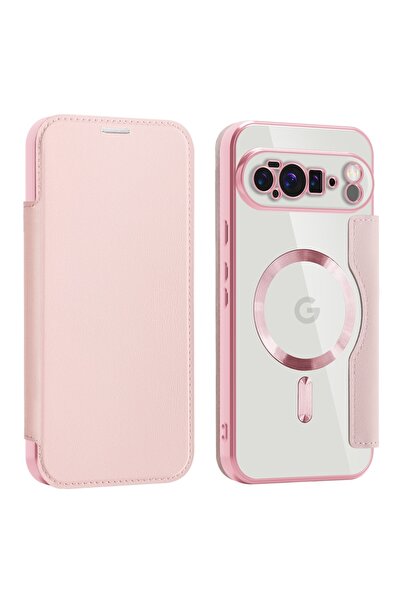 SKYDDAR INNOVATION Θήκη βιβλίου για Google Pixel 10 Pro XL, SmartMag Book, Magsafe, RFiD, σετ αυτοκόλλητων, ροζ