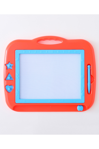 Fab N Funky Kids Writing and Doodle Board with Pen, Eye Friendly, Reusable, Mess-Free - Red and Blue