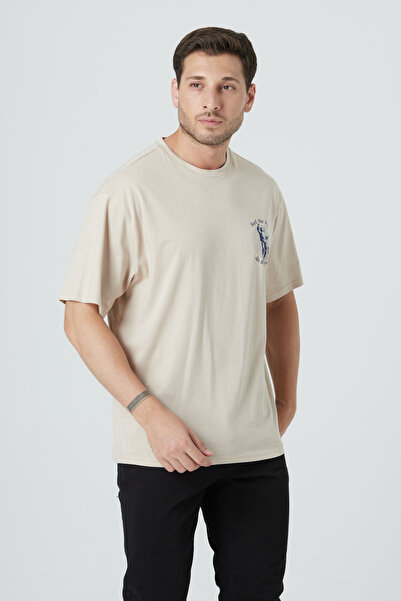 EXPIER 100% βαμβάκι, άνετη εφαρμογή, λαιμόκοψη, βασικό απλό κοντομάνικο μπλουζάκι με στάμπα TNT-015