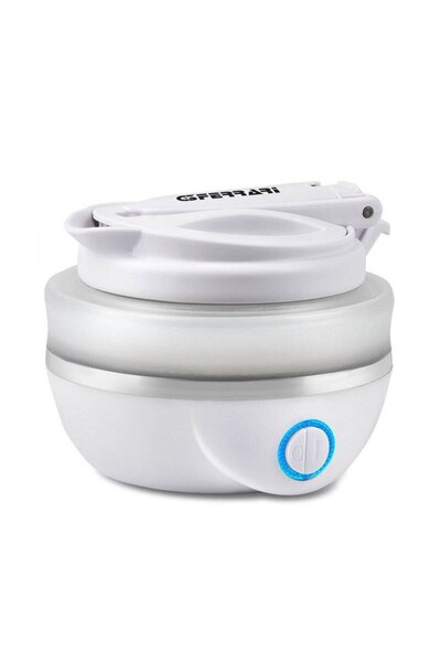 G3ferrari Fierbător electric pliabil de călătorie 0,8 l, 820 W, putere dublă, 110/220 V, alb