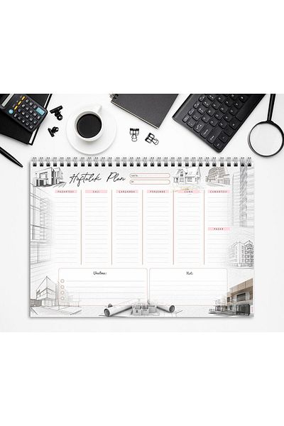 express planlayıcı A4 Weekly Planner Architecture - Concept Notebooks - Medium - Spiraled - Cardboard