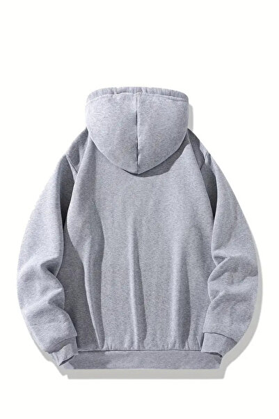 CLAYES Hanorac unisex gri cu glugă – Pandas drăguți imprimați, țesătură groasă