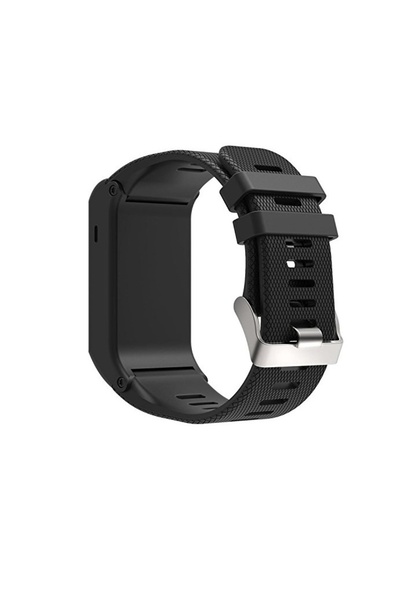 eR D L Curea din silicon compatibilă cu Garmin Vivoactive HR, lățime curea 30 mm, neagră, eR D L