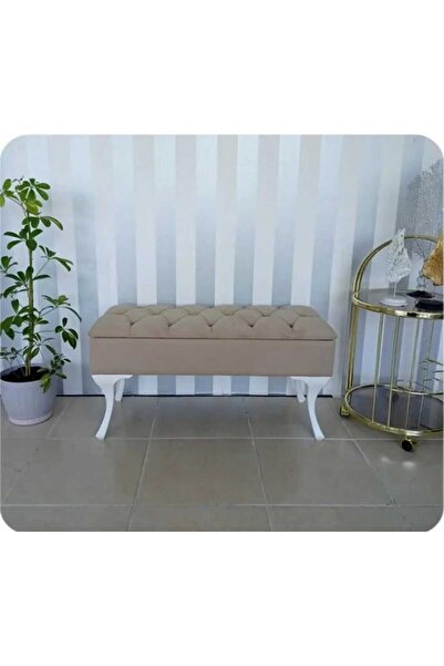 HALL BREATHE Kahverengi sandıklı ve kapı önü puf, ayak ucu ve baza önü kullan...