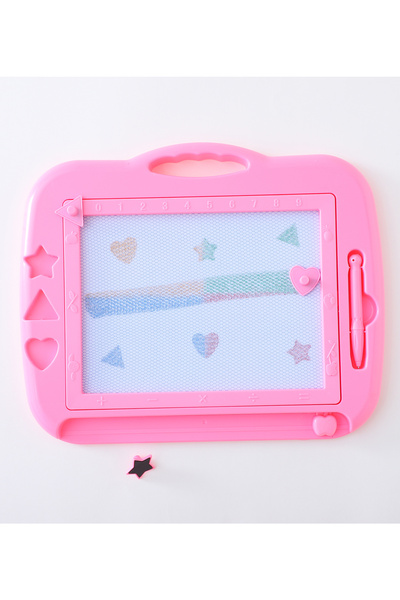 Fab N Funky Kids Writing and Doodle Board with Pen, Eye Friendly, Reusable, Mess-Free, 3 Years+ - Pink