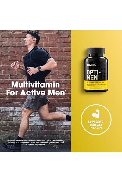 Optimum Nutrition Opti-Men Multivitamin,90 Tablets Vitamin C, Zinc and Vitamin D, E, B12 for Immune Support Mens Daily