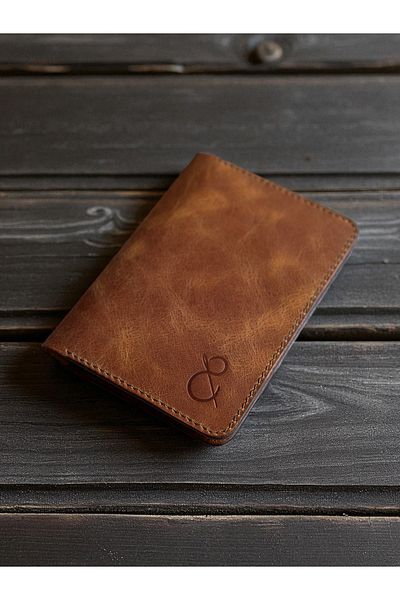 Kalkan deri Handmade Genuine Italian Leather Passport Wallet – Premium Travel Wallet |   Minimal and Stylish Design