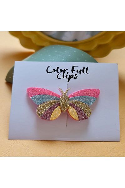 COLORFULLCLİPS Colorful Butterfly Little Hair Baby Clip