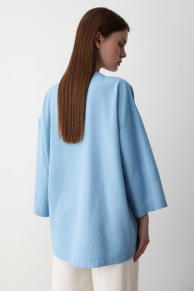 My Blog Blue Inner Belted Kimono - 5383