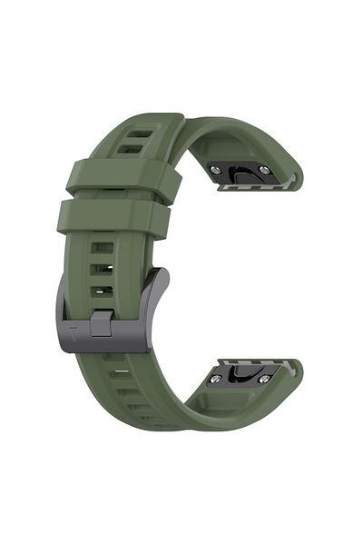eR D L Silicone watch strap compatible with Garmin Fenix 6, Fenix 6 Pro, strap width 22 mm, green, eR D L