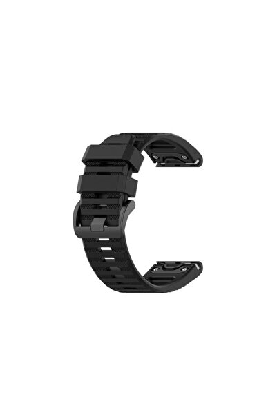 eR D L Curea universală de ceas din silicon, lățime 26 mm, neagră, eR D L