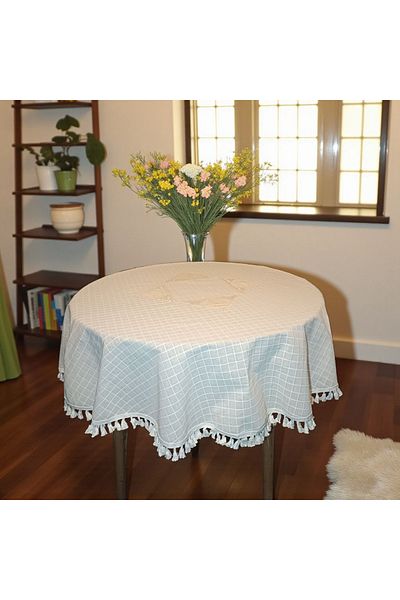 Cotopia Buldan Work Round Tablecloth Local Weaving