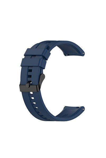 eR D L Silicone strap compatible with Huawei GT 2, 46mm, dark blue, strap wid...