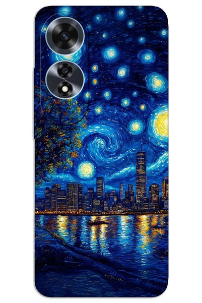 MRCİLETİSİM غطاء خلفي مطبوع بنمط HD لهاتف اوبو A60 - Art Sahil