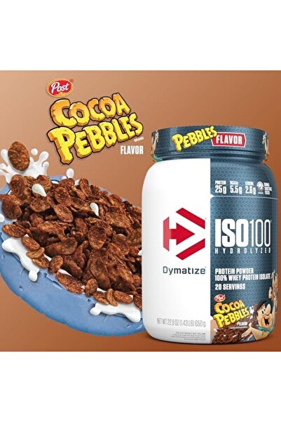 Dymatize ISO 100 Hydrolyzed Protein Powder (1.43 LB), Cocoa Pebbles 100% Whey Isolate Protein