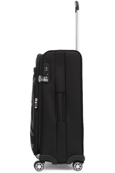 Calvin Klein Gabriana Luggage Sets 3 Piece Lightweight Spinner Suitcase with TSA Lock (BLACK, Set of