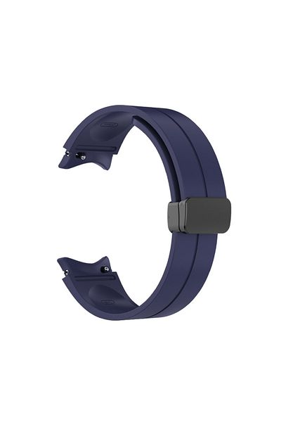 eR D L Silicone strap compatible Samsung Galaxy Watch 5, 4, 5 Pro, 4 Classic, dark blue, strap width 20mm