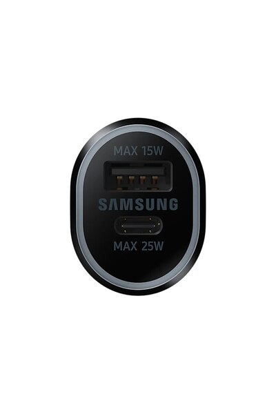 SOHO Încărcător auto Samsung 25W cu porturi USB și USB-C, negru