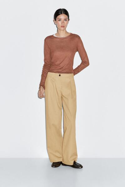 Massimo Dutti Wide leg pantolon