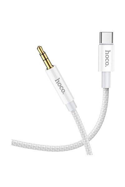 Hoco Cablu audio UPA19, USB Tip C Jack 3.5 mm, 1m, Argintiu