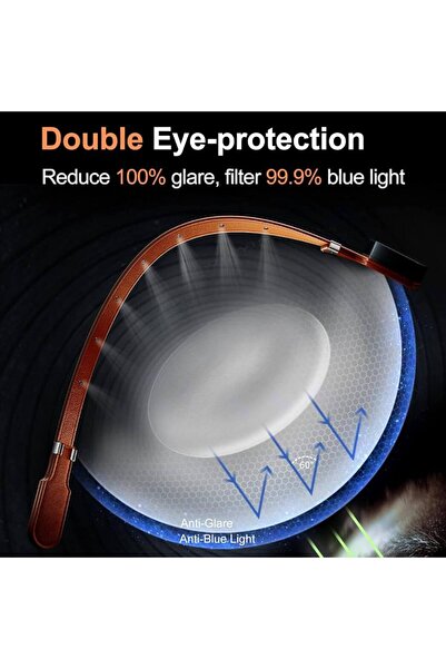 Generic Leuksolum Leather Book Light Rechargeable 3 Colors