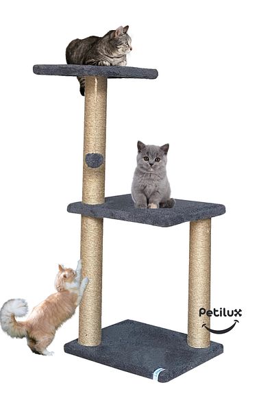 Petilux Welsoft Fabric Covered Jute Drawstring Cat Scratching Playground
