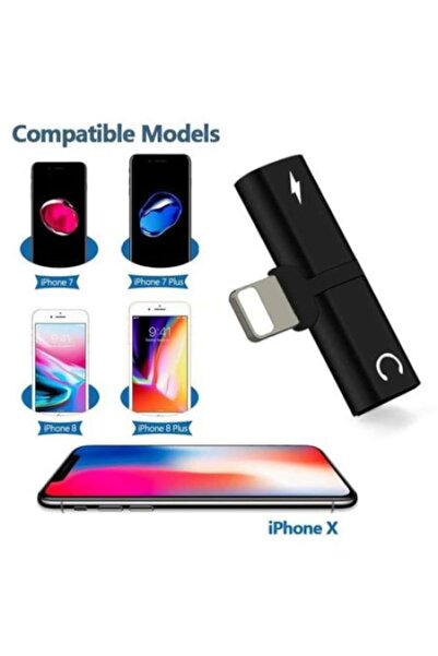 SOHO Adaptor 2 in 1 iPhone, iPad, Lightning, headphones and charger, Splitter, Black