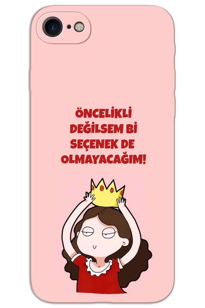 MRCİLETİSİM غطاء خلفي مطبوع بنمط HD لهاتف iPhone 8 - ليس خيارًا