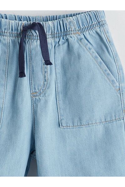 LC Waikiki Basic Boys' Jeans Shorts with Elastic Waist