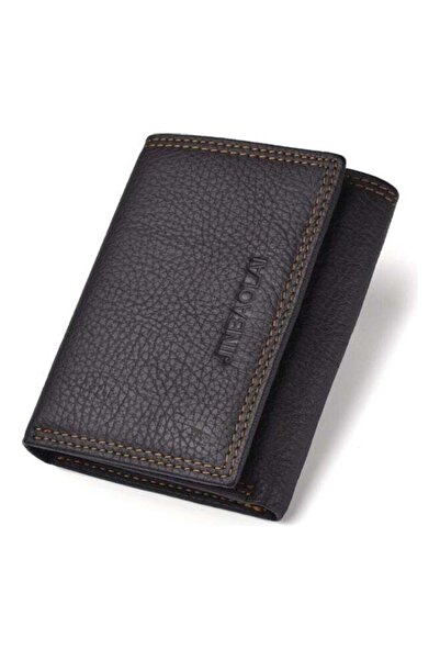 fun zone محفظة رجالية جلدية متعددة الجيوب من Beauenty باللون البني