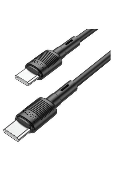 Hoco Cablu de date X83 Victory, USB Type-C la USB Type-C, 1m, PD 60W, 3A, Negru