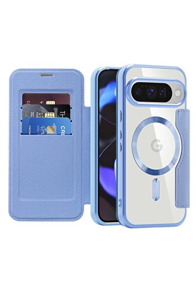 SKYDDAR INNOVATION Θήκη για Google Pixel 10 / 10 Pro, SmartMag Book, Magsafe, RFiD, Θήκη καρτών, σετ αυτοκόλλητων, Μπλε