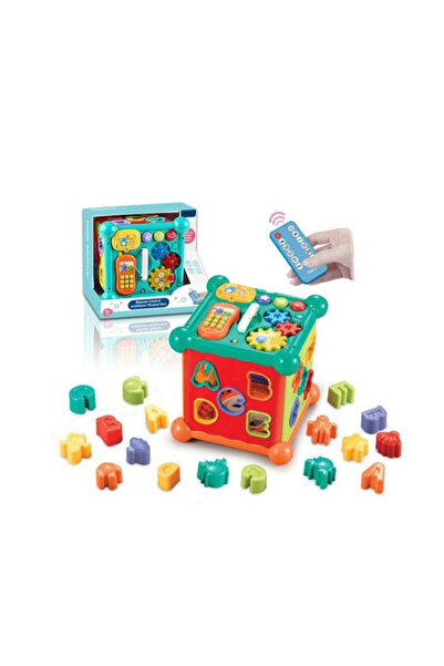 Toy Cub educațional cu 8 activități - Telefon și telecomandă incluse, 20x20 cm