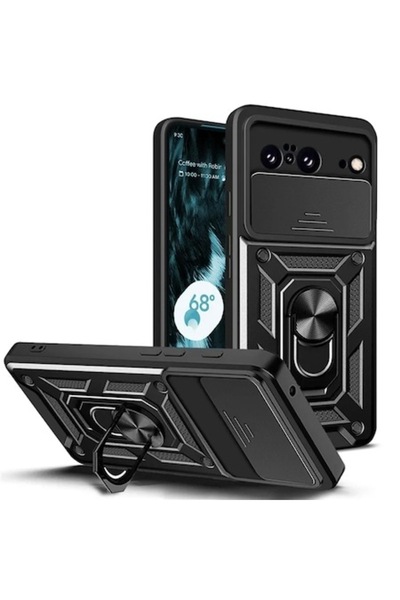 Glovi Husa compatibila cu Google Pixel 8, Shock Absorbing, Plastic, Pitch Black