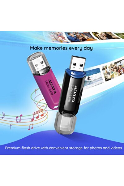 Adata Stick USB AC906 de 32 GB, USB 2.0, compact și fiabil, negru