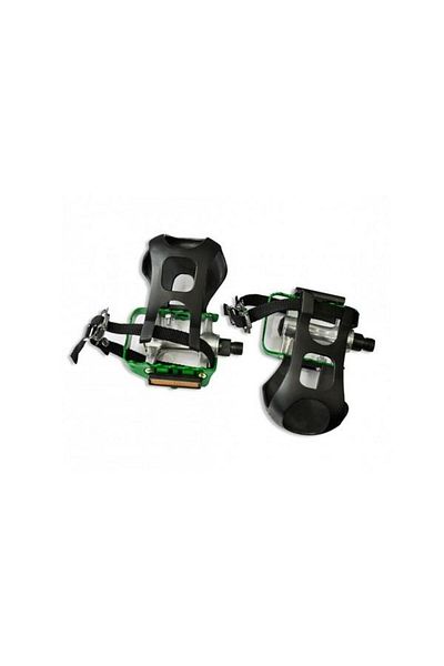 Pegas Pedale Aluminiu cu Ratrape plastic, 869LC, Argintiu/Verde